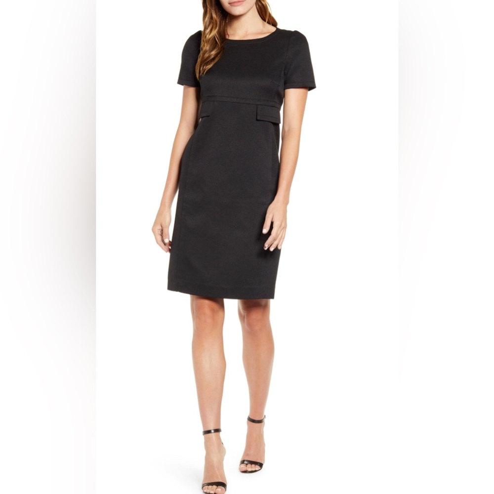 New! Anne Klein Women's High Waist Twill Dress black 8